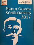 Pierre-de-Coubertin-Preis für Niklas Ernst (Foto: Friedrich Schiller Gymnasium Bleicherode)