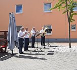 Pop Up Konzert des PMK im Seniorenwohnpark Sondershausen (Foto: Polizei)