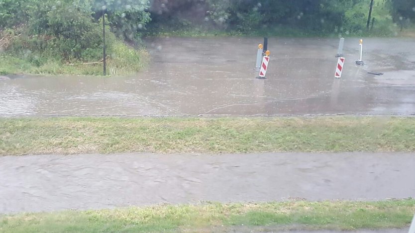 Überflutung in Hergisdorf  (Foto: Privat)