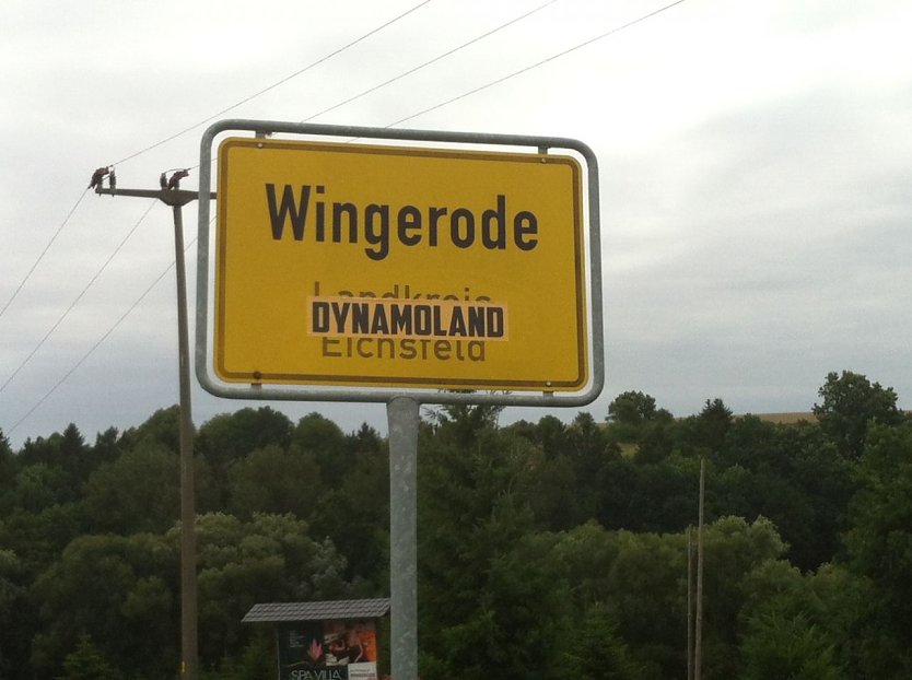 Dynamoland Aufkleber in Wingerode (Foto: Ilka Kühn)
