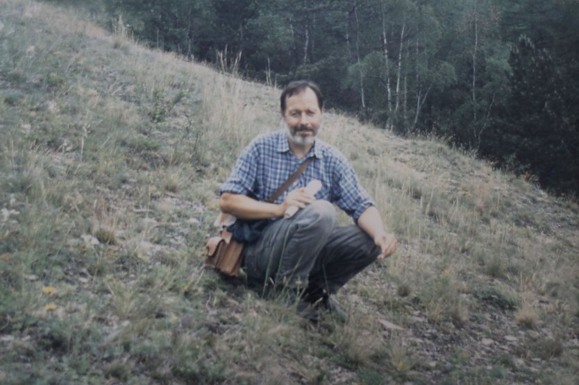 Klaus-Jörg Barthel unterwegs in Feld und Flur, 1992 (Foto: Stadtverwaltung Nordhausen)