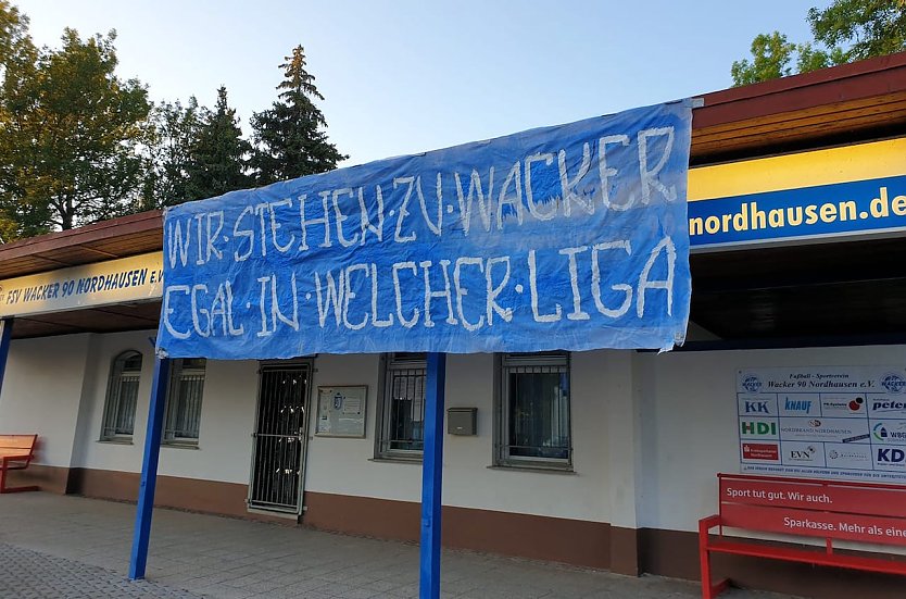Wackers Ultras üben Solidarität (Foto: Ultras Nordhausen )