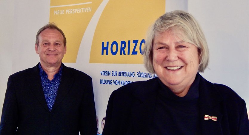 30 Jahre ist ihr "Kind" nun alt: die beiden Vereinsgründer, René Kübler und Cornelia Rübesamen blickten heute auf die bewegte Geschichte des Horizont-Vereins zurück (Foto: agl)