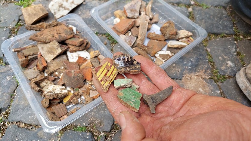 Zahlreiche Funde förderten die Archäologen zutage (Foto: Stadtverwaltung Mühlhausen)