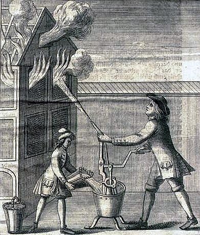 Bild: Leopoldsche Einmannspritze um 1720