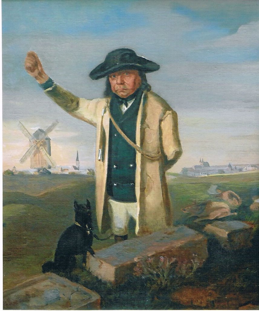 Bild: em&auml;lde des letzten Schweinehirtens der Stadt, 36,0 cm x 32,0 cm, von Wilhelm Eichler, Kunstsammlung der Stadt Nordhausen