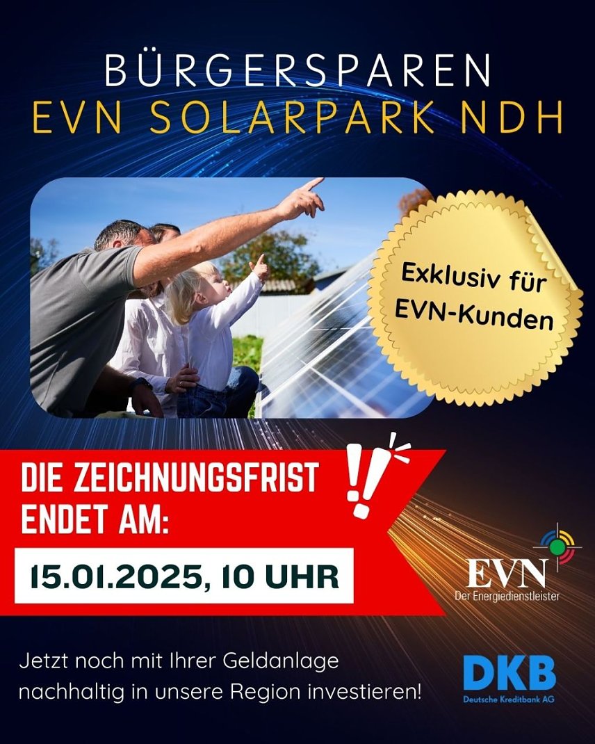 Bild: B&uuml;rgersparen mit der EVN