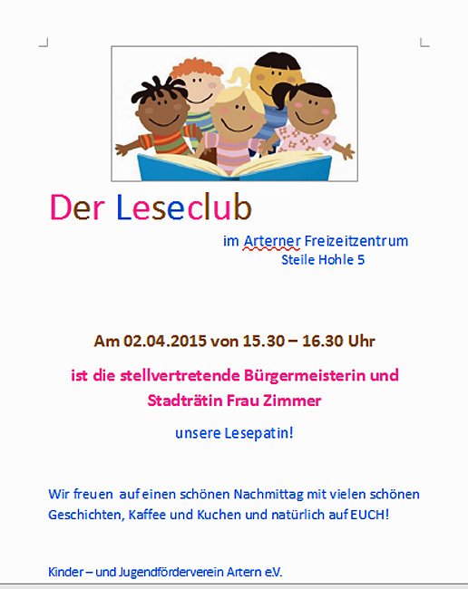 Bild: Was ist im Freizeitzentrum los?