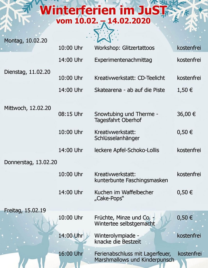 Bild: Winterferien im JuST