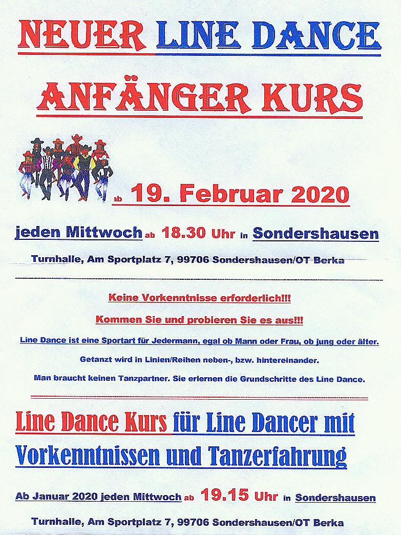Bild: Neuer Line Dance Kurs