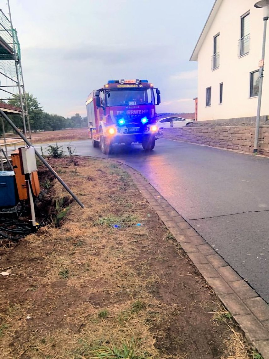 Bild: Starkregen in Nordhausen Ost