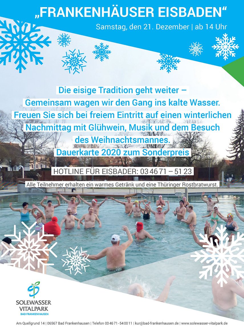 Bild: Frankenh&auml;user Eisbaden zur D&auml;mmerung