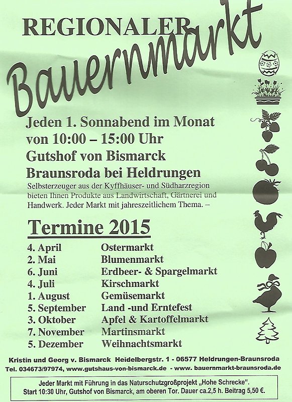 Bild: Termine Bauernmarkt Braunsroda