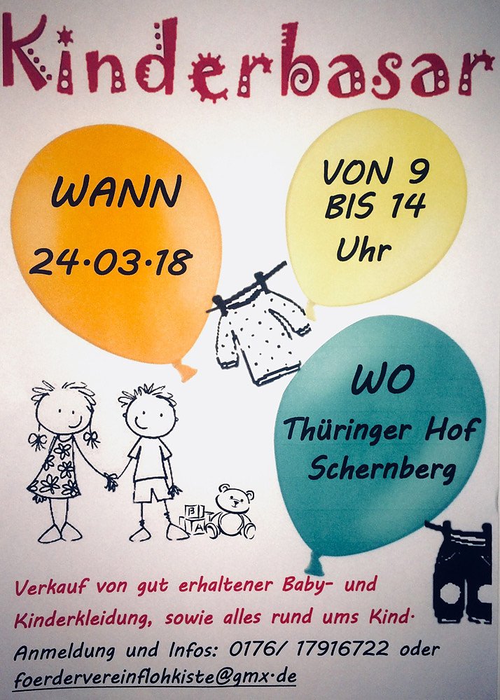 Bild: Kinderbasar in Schernberg