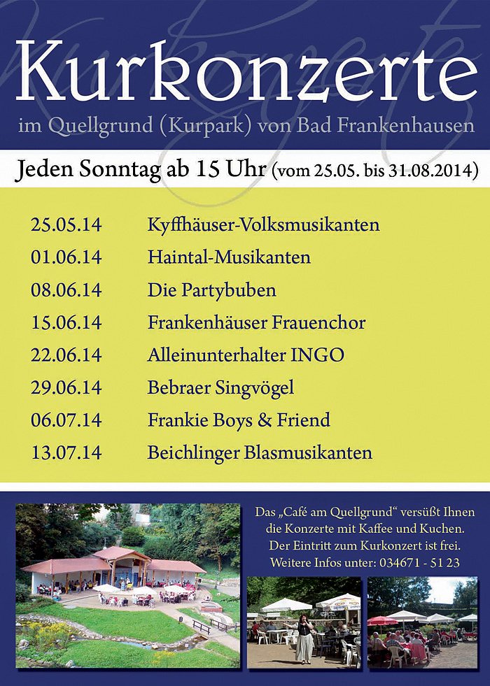 Bild: Ab Sonntag Kurkonzerte