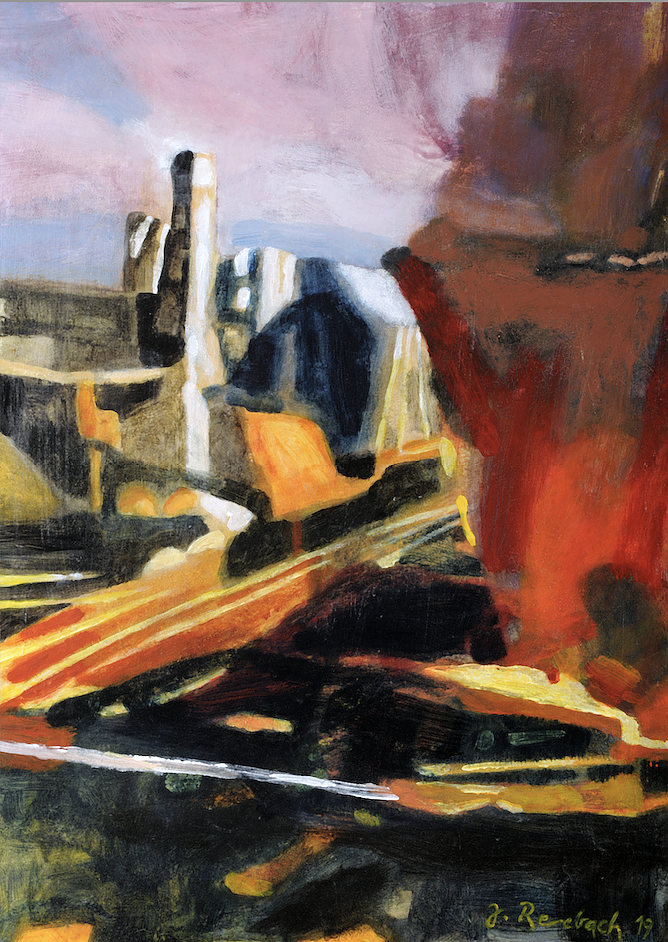 Bild: Das Ende der Neuzeit, Acryl, J&uuml;rgen Rennebach