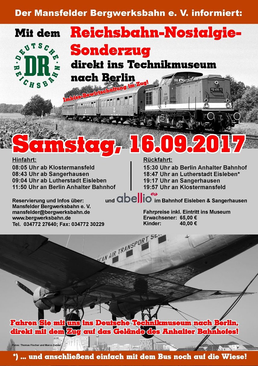 Bild: Plakat Sonderzug