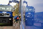 " Br&uuml;ckenbau im Thueringer Wald " (Foto: THW)
