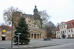 Der Weihnachtsbaum steht. (Foto: Karl-Heinz Herrmann)