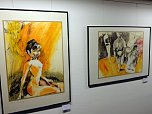 Vernissage zur Ausstellung von J&uuml;rgen Rennebach in der Kreissparkasse Nordhausen war gut besucht (Foto: Hans-Georg Backhaus)