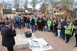 Für die neue Sporthalle der Regelschule Ellrich wurde heute der Grundstein gelegt (Foto: Angelo Glashagel) Für die neue Sporthalle der Regelschule Ellrich wurde heute der Grundstein gelegt (Foto: Angelo Glashagel)