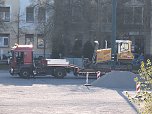 Arbeiten auf dem August Bebel Platz (Foto: Peter Blei)