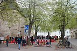 B&uuml;cherflohmarkt des Kinderkirchenladens auf dem Blasiikirchplatz in Nordhausen (Foto: Angelo Glashagel)