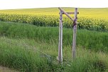Vandalismus am Radweg? (Foto: Karl-Heinz Herrmann)