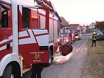 Gartenhaus brannte in Obergebra (Foto: Feuerwehr Bleicherode)
