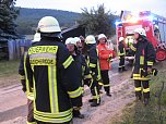Gartenhaus brannte in Obergebra (Foto: Feuerwehr Bleicherode)