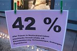 Mit Lichtern auf Gewalt gegen Frauen aufmerksam machen - auch heute trotze das Frauennetzwerk vor der Nordh&auml;user Marktpassage der Witterung (Foto: Angelo Glashagel)