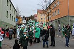 N&auml;rrinnen und Narren trotzen Wetter (1) (Foto: Karl-Heinz Herrmann)