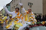 N&auml;rrinnen und Narren trotzen Wetter (1) (Foto: Karl-Heinz Herrmann)