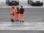 Ausbesserungsarbeiten auf dem August-Bebel-Platz (Foto: Peter Blei)