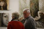 Roter Faden in der Galerie in der Kreissparkasse Nordhausen (Foto: nnz)