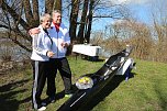 Olaf Ostwald will mit seinem neuen High-Tech Kanu "Yvonne" Weltmeister werden (Foto: Angelo Glashagel)