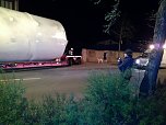 Schwertransport mit Ziel Brasilien auf Nordhausens Stra&szlig;en (Foto: Frank Meier)