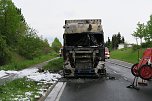 Lkw brannte v&ouml;llig aus (Foto: Feuerwehr Bleicherode)