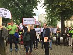 Demonstration vor der Th&uuml;ringer Staatskanzlei (Foto: Peter Morich)