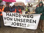 Demonstration vor der Th&uuml;ringer Staatskanzlei (Foto: Peter Morich)