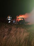 Fahrzeugbrand in Clingen (Foto: Silvio Dietzel)