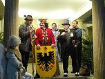 Roland, Weihnachtsmann und Oberb&uuml;rgermeister am Theater-Adventskalender (Foto: Theater Nordhausen/Loh-Orchester Sondershausen GmbH)