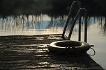 Eisbaden im Kiesschacht (Foto: Angelo Glashagel)