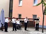 Pop Up Konzert des PMK im Seniorenwohnpark Sondershausen (Foto: Polizei)