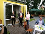 Die Nordh&auml;user Rotarier kamen in Kneiffs Garten nach langer Pause wieder zusammen (Foto: Rotary Club Nordhausen)