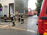 Viel Regen in kurzer Zeit: Feuerwehr im Einsatz (Foto: Silvio Dietzel)
