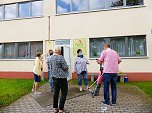 Spende f&uuml;r das Behindertenfahrzeug (Foto: Dorothea Kieper)