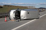Reifenplatzer führt zu Unfall (Foto: S. Dietzel) Reifenplatzer führt zu Unfall (Foto: S. Dietzel)