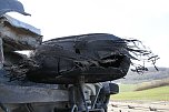 Reifenplatzer führt zu Unfall (Foto: S. Dietzel) Reifenplatzer führt zu Unfall (Foto: S. Dietzel)