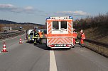 Reifenplatzer führt zu Unfall (Foto: S. Dietzel) Reifenplatzer führt zu Unfall (Foto: S. Dietzel)